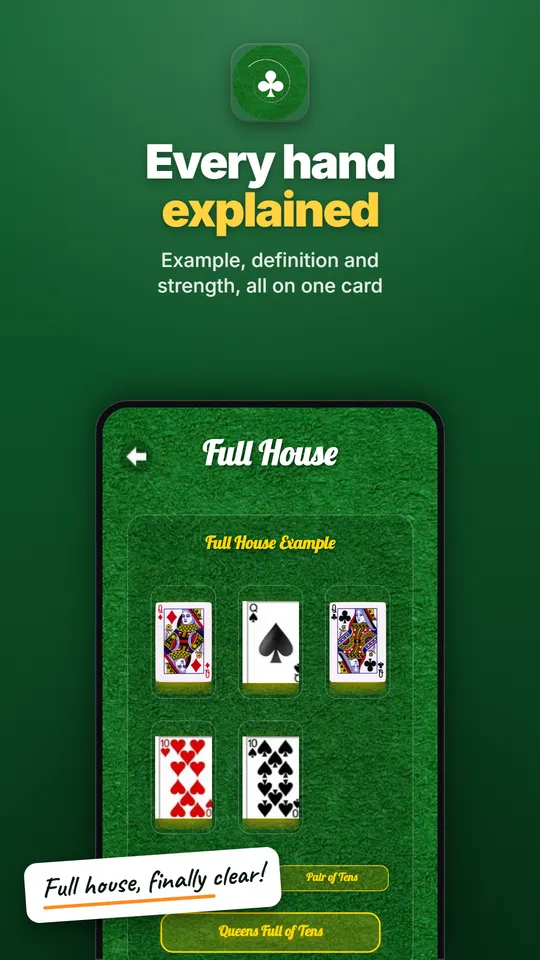Aide au Poker, screenshot 2