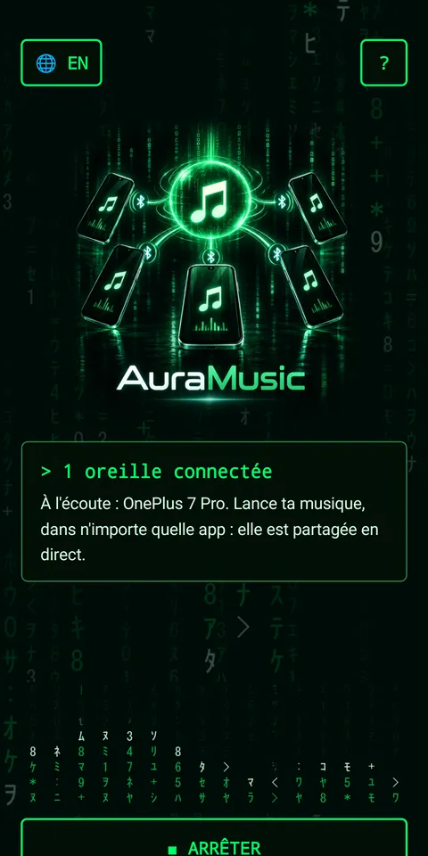 AuraMusic, capture d'écran 2