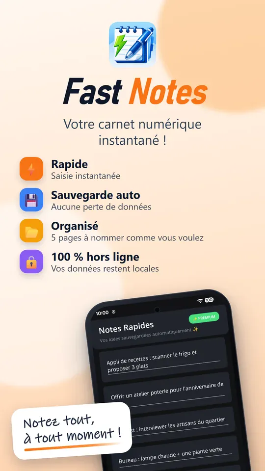 Fast Notes, capture d'écran 1