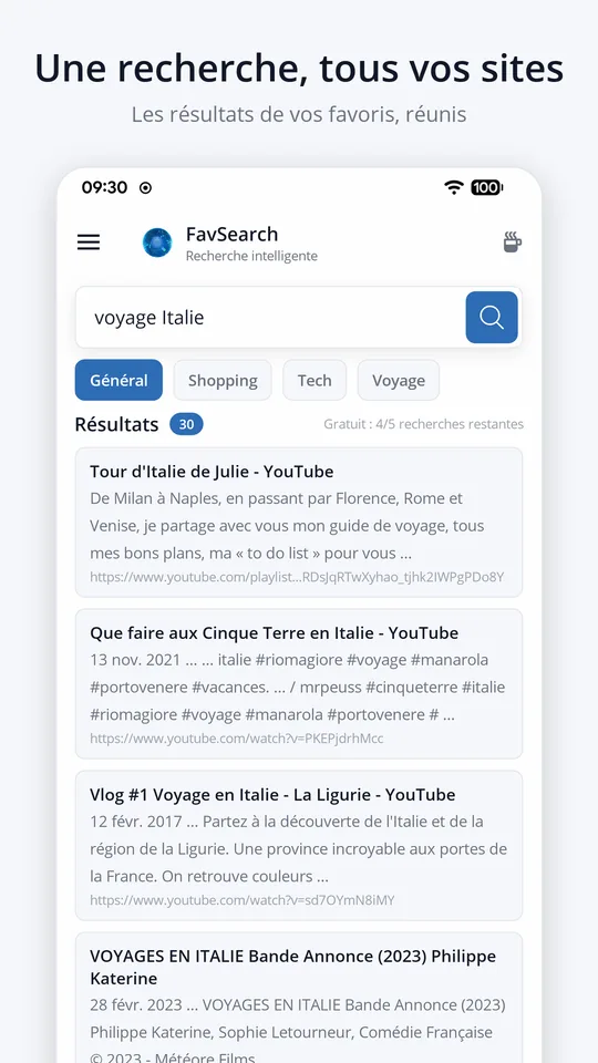 News avec tes Favoris, capture d'écran 1