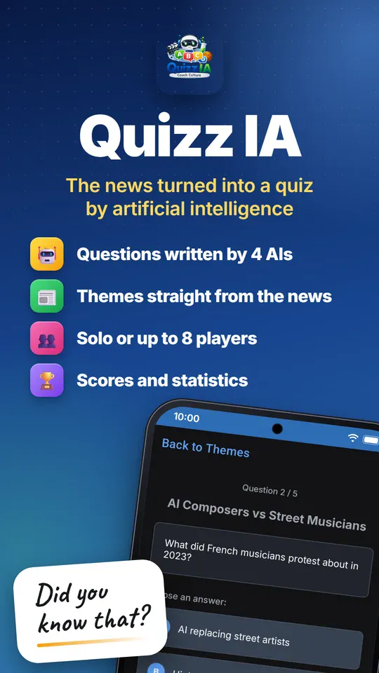 Quizz IA, screenshot 1
