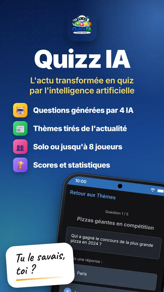 Quizz IA, capture d'écran 1
