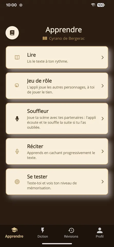 Répéta, capture d'écran 2
