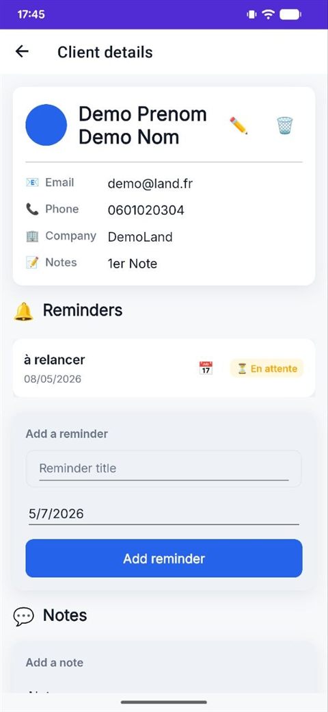 CeasyRM - The simple mobile CRM that keeps you on top of things