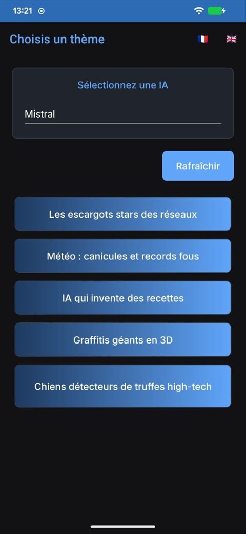 Quiz IA - Quiz d'Actualité par IA