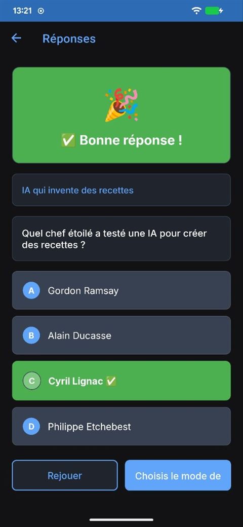Quiz IA - Quiz d'Actualité par IA